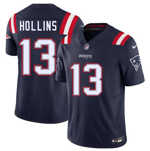 Men & Women & Youth New England Patriots #13 Mack Hollins Navy 2025 F.U.S.E. Vapor Limited Stitched Jersey